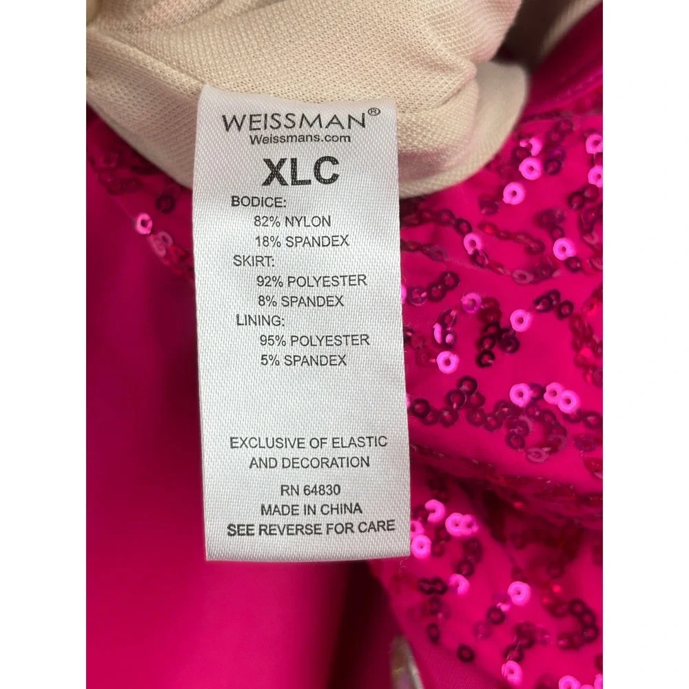 Weissman Dance Dress Girls XLC Sequin Rhinestone Performance‎ Costume